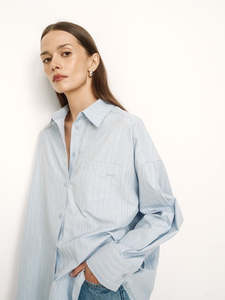Grace Mila: GRACE & MILA VALERIE SHIRT - CORNFLOWER
