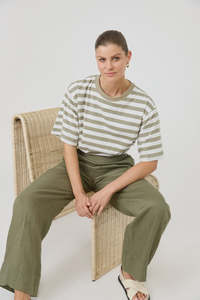 Bottoms: EB & IVE STUDIO PANT - KHAKI