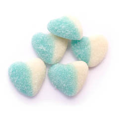 Green Blue 1: Blue and White Gummy Hearts