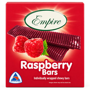 New Stock For Home Page: Empire Raspberry Bars (box)