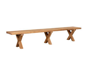Sovereign Teak X Leg Bench - 300 x 40cm