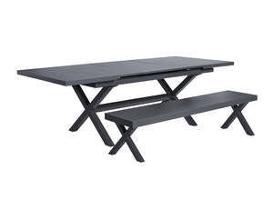 Aluminium Dining Sets: Tuba Outdoor Extension Table Dining Set - 2PCS