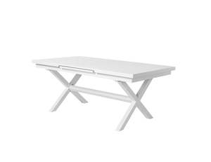 Aluminium Tables: Tuba Outdoor Aluminium Patio Dining Extension Table 180-240 X 100cm