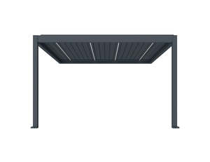 Louvred Pergola: Caribbean Motorised Wall Mounted Louvre Roof Aluminium Pergola