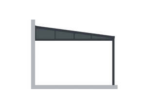 Wall Mounted Patio Cover: Coastal Patio Cover Quarter Window