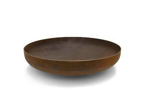Corten Steel Fire Pit Bowl – 80cm Outdoor Brazier (Grill Accessories Not Included)