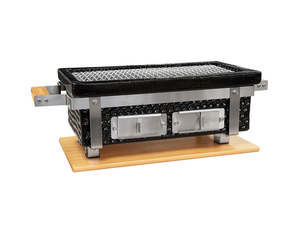 Outdoor Kitchen: Hibachi Tabletop BBQ Grill - Rectangular