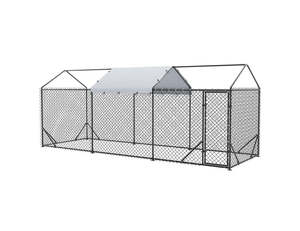 Outdoor Dog Run With One Cover - 196x582x230cm