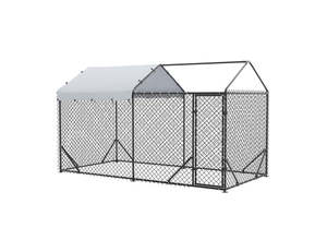 Outdoor Dog Run With One Cover - 196x389x230cm