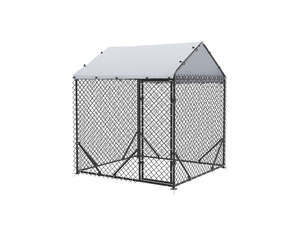 Pets Farm: Outdoor Dog Run With One Cover - 196x196x230cm