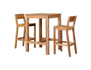 Teak Bar Chair & Square Table Set -3PCS