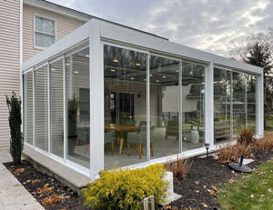 Pergola Glass Sliding Doors: Frame Glass Sliding door For Mediterranean-SKY Louvre Roof Pergola