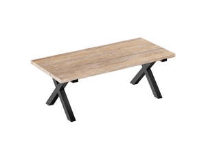 Outdoor Dining Furniture: Fortico X-leg Teak Table 220cm