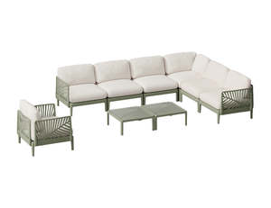 Aspen 7-Seater L-Shape Modular Outdoor Lounge Set