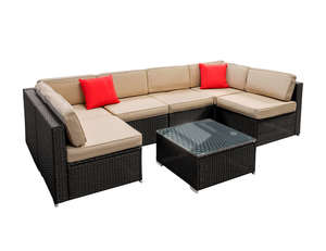Outdoor Lounge Furniture: Nova Outdoor Lounge Sofa Set 7Pcs