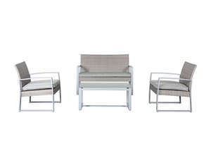 Outdoor Lounge Furniture: Corvus Pe Rattan Outdoor Sofa Set - 4pc