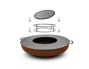 80cm Fire Pit Grill Master Set