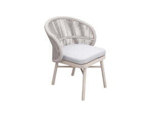 Aluminium Chairs: Corella Aluminium and Rope Outdoor Dining Chair