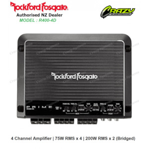 Products: ROCKFORD FOSGATE R400-4D 4-Channel 400W RMS Class-D Prime Series Amplifier