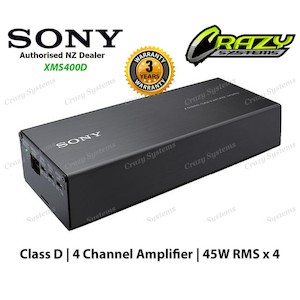 Products: SONY XM-S400D 4 channel Class D Amplifier (4 x 100W / 4 x 45W RMS)