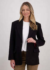Jacket | Hilary Longline Blazer (Black)