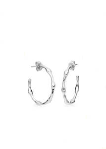 Earrings | Neve Large Hoop (Silver)