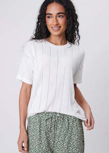 Marlow: Tee | Ember Knit (Chalk)