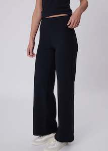 Pant | Recharge Rib Wide Leg (Black)