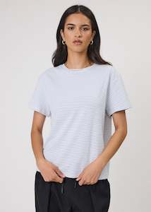 Marlow: Tee | Uno Stripe (Powder Stripe)