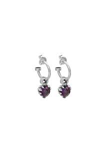 Stolen Girlfriends Club: Earring | Love Anchor (Silver/Amethyst)