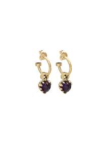 Earring | Love Anchor (Gold/Amethyst)
