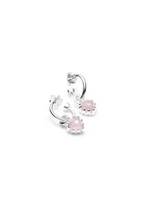 Earring | Love Anchor (Rose Quartz/Sterling Silver)