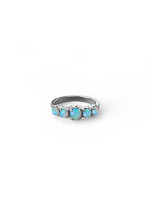 All Accessories: Ring | Halo Cluster (Silver/Opal)