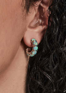 Earring | Halo Cluster (Silver/Opal)