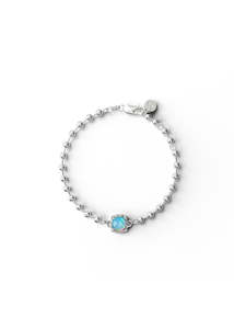 Bracelet | Baby Claw Chain (Silver/Opal)