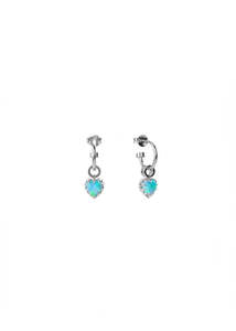 Earring | Love Anchor (Silver/Opal)