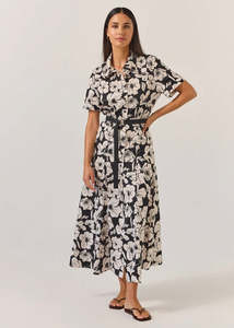 All New Arrivals: Dress | Godet (Black Floral)