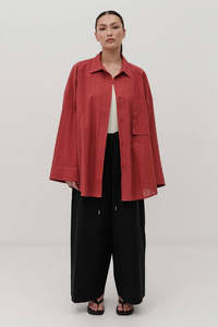 Shirt | Viv Oversized (Burnt Red)