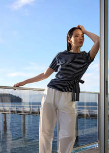Featured Designers: Tee | Delta Tie Top (Ink/White Stripe)