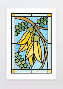 Products: Art Print | Stained Glass Kowhai