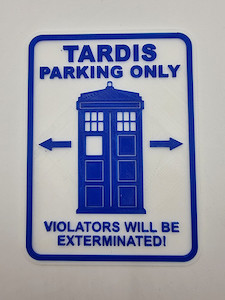 Tardis only parking sign Cre8tive-Gems