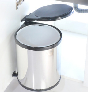 Stainless Steel Linked Trash Can 9L