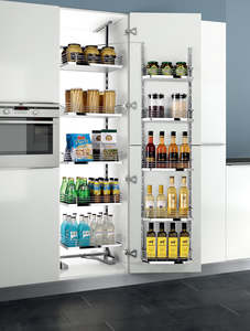 Pantry Unit- With Solid Base Basket Shelves