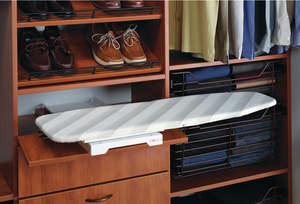 Ironing board, Häfele Ironfix, shelf mounted With Covering Hood