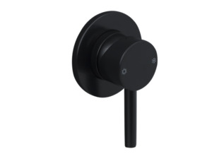 Kitchen: CARBON ROUND SHOWER OR BATH MIXER BLACK