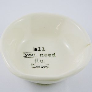 Products: Little Ceramic Bowls - All You Need Is Love - Living Well With Steph