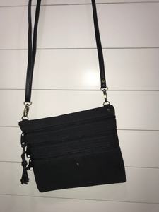 Products: Zarat Zippy Organiser/Travel Purse - leather straps - black - Living Well With Steph