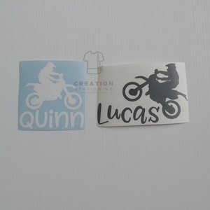 Products: Dirt bike lunchbox decal - Creation Station NZ