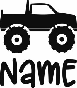 Products: Monster Truck lunchbox label - Creation Station NZ