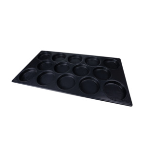 CBS Hamburger Bun Tray - Large - 5,4,5 - 127mm Round x 25mm Deep - Creative Bakery Solutions